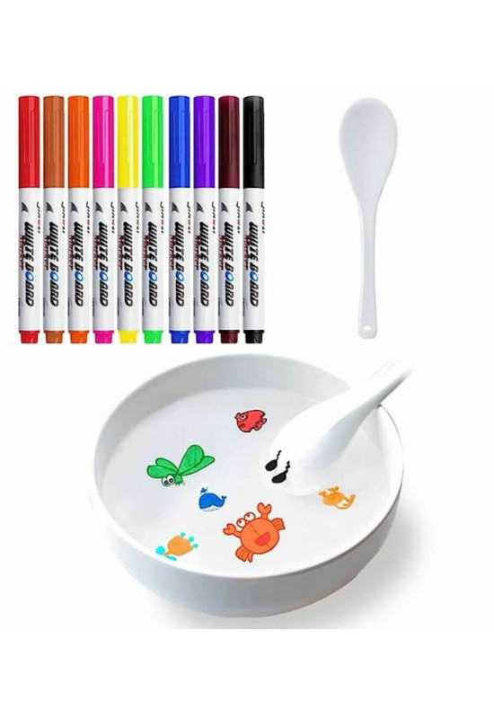 Set de 12 Markere Magice pentru Desene Plutitoare + Lingura