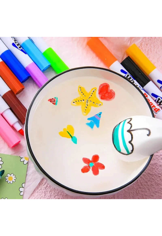 Set de 12 Markere Magice pentru Desene Plutitoare + Lingura